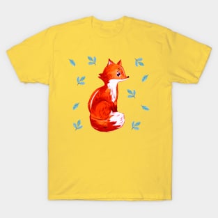 Fox Painting Hand Drawn T-Shirt